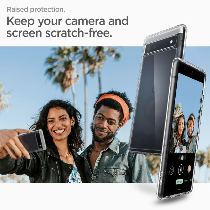 Spigen Ultra Hybrid dėklas, skirtas Google Pixel 6A – skaidrus