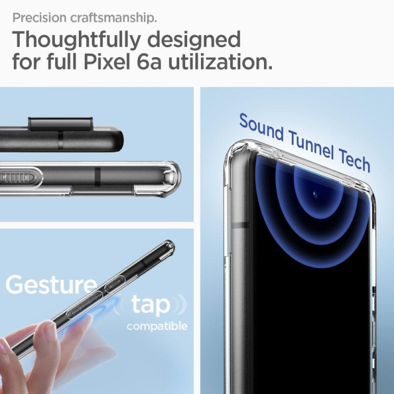 Spigen Ultra Hybrid dėklas, skirtas Google Pixel 6A – skaidrus