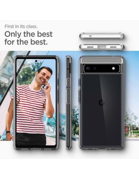 Spigen Ultra Hybrid dėklas, skirtas Google Pixel 6A – skaidrus Spigen Ultra Hybrid dėklas, skirtas Google Pixel 6A – skaidrus