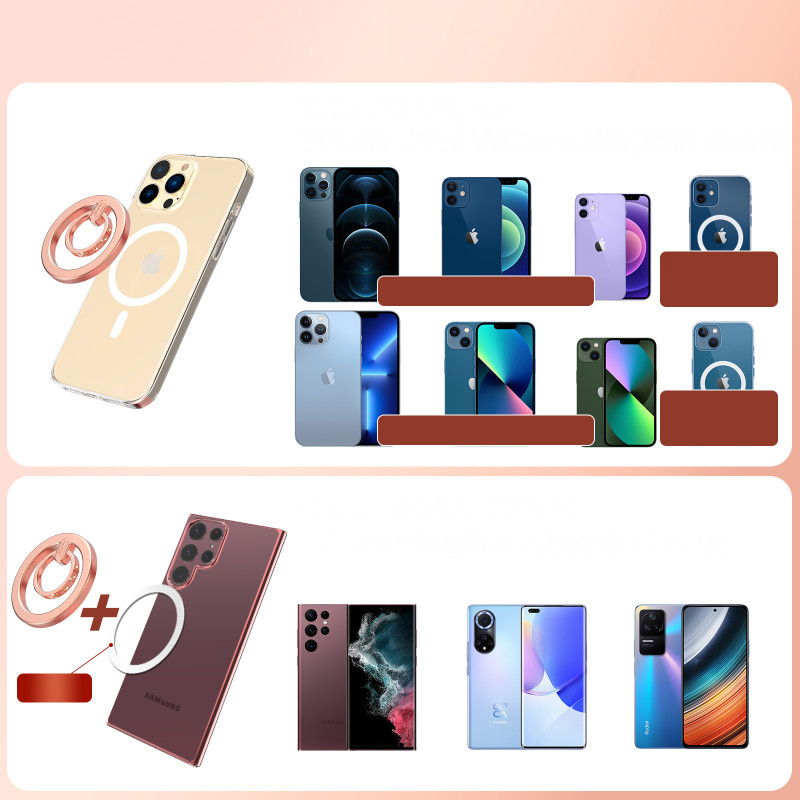 Kingxbar Katie serijos stilingas magnetinis laikiklis išmaniajam telefonui, rožinis