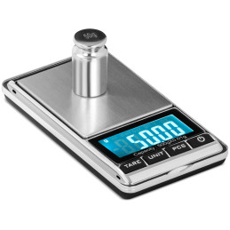 Tikslios kišeninės papuošalų svarstyklės, skaičiuojamos detalės LCD 500 g / 0,01 g