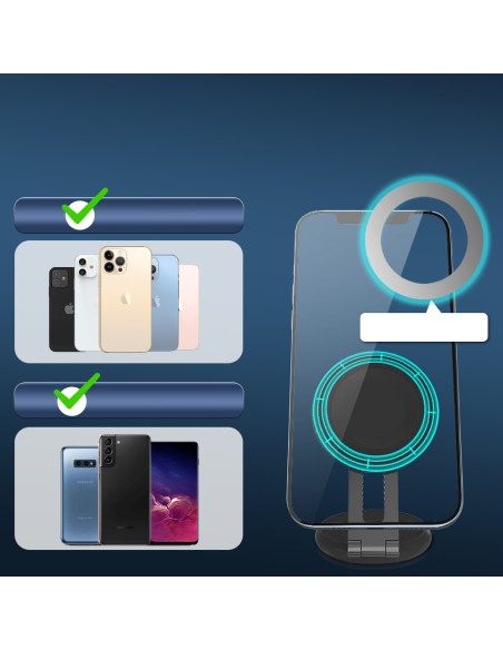 Kingxbar magnetinis išmaniojo telefono stovo laikiklis MagSafe baltas (PQY-T1) Kingxbar magnetinis išmaniojo telefono stovo laikiklis MagSafe baltas (PQY-T1)
