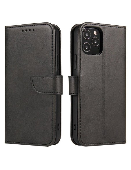 Magnet Case elegantiškas dėklas su atvartu ir stovo funkcija, skirta Realme 9i juodai Magnet Case elegantiškas dėklas su atvartu ir stovo funkcija, skirta Realme 9i juodai