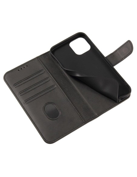 Magnetinis dėklas, elegantiškas dėklas, dangtelis su atvartu ir stovo funkcija OnePlus Ace, juodas