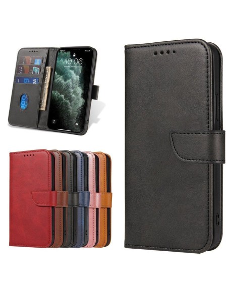 Magnetinis dėklas, elegantiškas dėklas, dangtelis su atvartu ir stovo funkcija OnePlus Ace, juodas