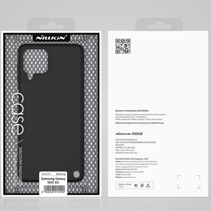 Nillkin Textured Case tvirtas sustiprintas dėklas su gelio rėmeliu ir nailonine nugara, skirta Samsung Galaxy M53 5G juo...