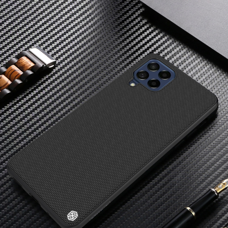 Nillkin Textured Case tvirtas sustiprintas dėklas su gelio rėmeliu ir nailonine nugara, skirta Samsung Galaxy M53 5G juo...