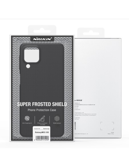 Nillkin Super Frosted Shield Pro patvarus dėklo dangtelis, skirtas Samsung Galaxy M53 5G juodas