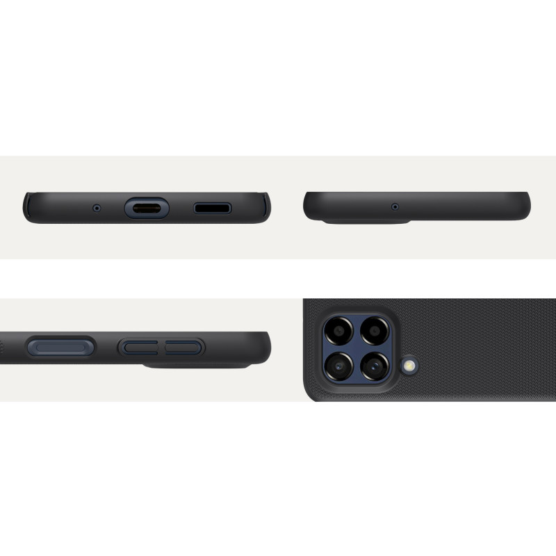 Nillkin Super Frosted Shield Pro patvarus dėklo dangtelis, skirtas Samsung Galaxy M53 5G juodas