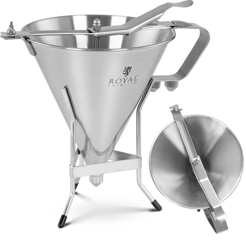 Grietinėlės padažo dozavimo pistoletas ant nerūdijančio plieno stovo + 3 purkštukai 1,8 l