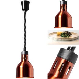 Infraraudonųjų spindulių šildymo lempa indams IR pakabinama žalvario sk. 17,5 cm 250 W