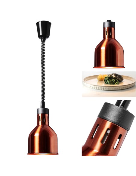 Infraraudonųjų spindulių šildymo lempa indams IR pakabinama žalvario sk. 17,5 cm 250 W Infraraudonųjų spindulių šildymo lempa indams IR pakabinama žalvario sk. 17,5 cm 250 W