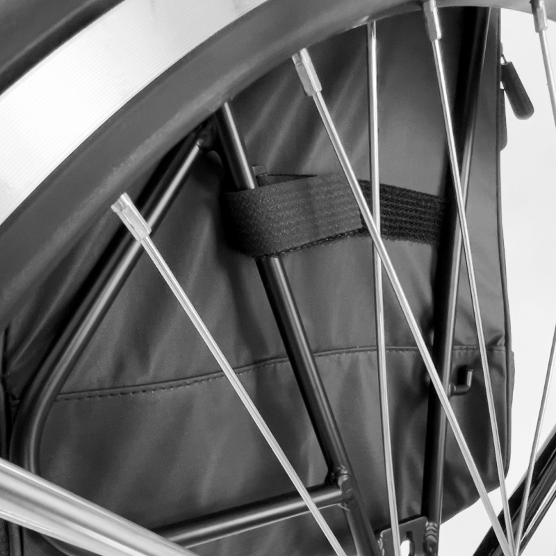 Dviračio krepšys bagažinei dviračio kuprinei su rėmu 2in1 30l juoda