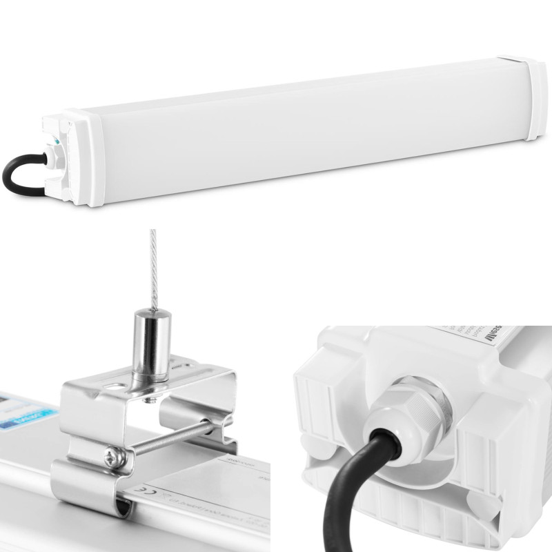 Lempos šviestuvas LED vandeniui atsparus hermetiškas sandėlio salei IP65 3300 lm 60 cm 30 W