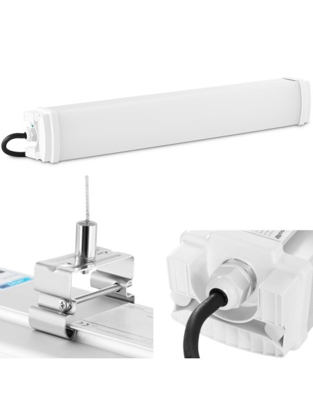 Lempos šviestuvas LED vandeniui atsparus hermetiškas sandėlio salei IP65 3300 lm 60 cm 30 W Lempos šviestuvas LED vandeniui atsparus hermetiškas sandėlio salei IP65 3300 lm 60 cm 30 W