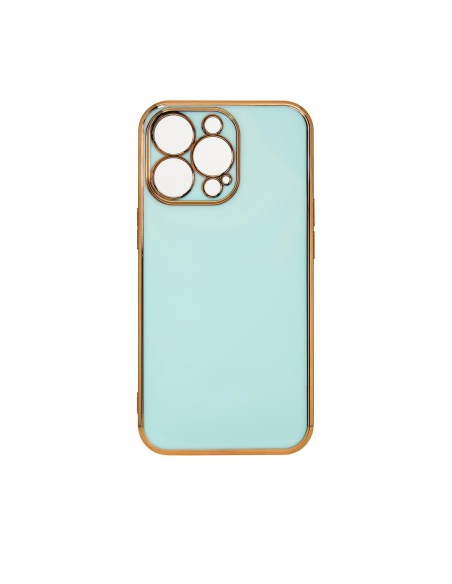 Lighting Color Case dėklas, skirtas iPhone 12 Pro Max gelio dangteliu su aukso spalvos rėmeliu Lighting Color Case dėklas, skirtas iPhone 12 Pro Max gelio dangteliu su aukso spalvos rėmeliu