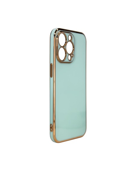 Lighting Color Case dėklas, skirtas iPhone 12 Pro Max gelio dangteliu su aukso spalvos rėmeliu Lighting Color Case dėklas, skirtas iPhone 12 Pro Max gelio dangteliu su aukso spalvos rėmeliu