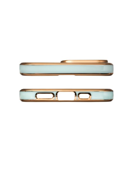 Lighting Color Case dėklas, skirtas iPhone 12 Pro Max gelio dangteliu su aukso spalvos rėmeliu Lighting Color Case dėklas, skirtas iPhone 12 Pro Max gelio dangteliu su aukso spalvos rėmeliu