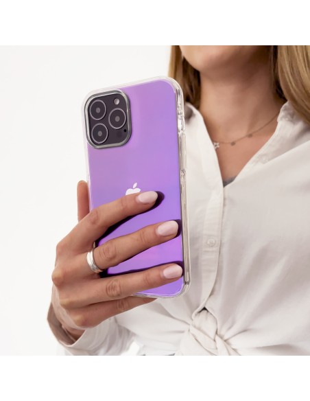 Aurora Case dėklas, skirtas Samsung Galaxy A13 5G vaivorykštės gelio spalvos dangtelis, violetinis