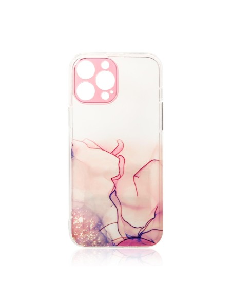 Marble Case dėklas skirtas iPhone 12 Pro Max, rožinis marmurinis gelio dangtelis