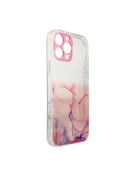 Marble Case dėklas skirtas iPhone 12 Pro Max, rožinis marmurinis gelio dangtelis