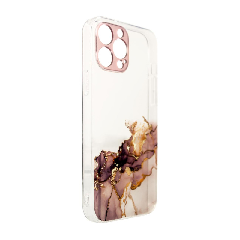 Marble Case dėklas, skirtas Xiaomi Redmi Note 11 Pro, gelinis dangtelis, marmuro ruda