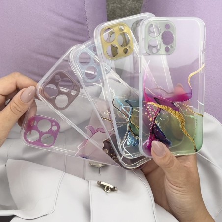 Marble Case dėklas, skirtas Samsung Galaxy A12 5G gelio dangtelis marmurinis mėlynas