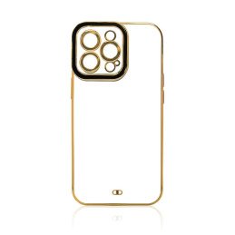 Madingas dėklas, skirtas Xiaomi Redmi Note 11 Pro Gel Cover su auksiniu juodu rėmeliu