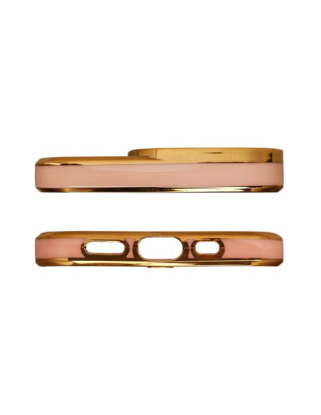 Fashion Case dėklas, skirtas Samsung Galaxy A12 5G gelio dangtelis su auksiniu rėmeliu