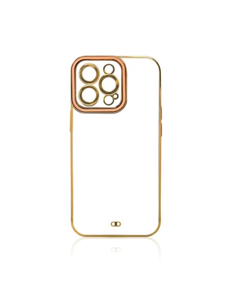 Fashion Case dėklas, skirtas Samsung Galaxy A12 5G gelio dangtelis su auksiniu rėmeliu