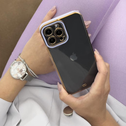 Madingas dėklas, skirtas Xiaomi Redmi Note 11 Pro Gel Cover with Gold Frame Gold