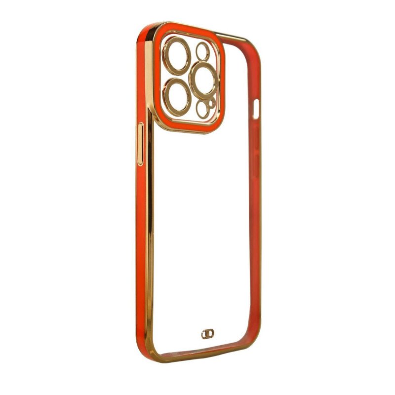 Madingas dėklas, skirtas Samsung Galaxy A12 5G gelio dangtelis su auksiniu rėmeliu, raudonas Madingas dėklas, skirtas Samsung Galaxy A12 5G gelio dangtelis su auksiniu rėmeliu, raudonas