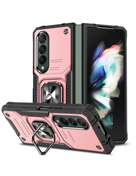 Wozinsky Ring Armor Dėklas, skirtas Samsung Galaxy Z Fold 4 Armored Cover Magnetinis žiedo laikiklis Rose Gold Wozinsky Ring Armor Dėklas, skirtas Samsung Galaxy Z Fold 4 Armored Cover Magnetinis žiedo laikiklis Rose Gold