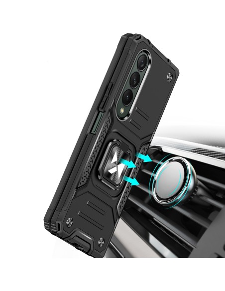 Wozinsky Ring Armor Dėklas, skirtas Samsung Galaxy Z Fold 4 Armored Cover Magnetinis žiedo laikiklis Rose Gold Wozinsky Ring Armor Dėklas, skirtas Samsung Galaxy Z Fold 4 Armored Cover Magnetinis žiedo laikiklis Rose Gold