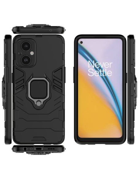 Ring Armor Armored Hybrid Case Cover + Magnetinis laikiklis OnePlus Nord N20 5G Black