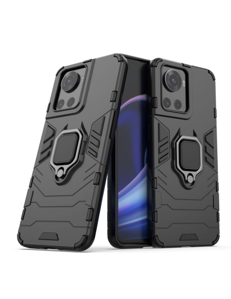 Ring Armor šarvuotas hibridinis korpuso dangtelis + magnetinis laikiklis OnePlus Ace juodas