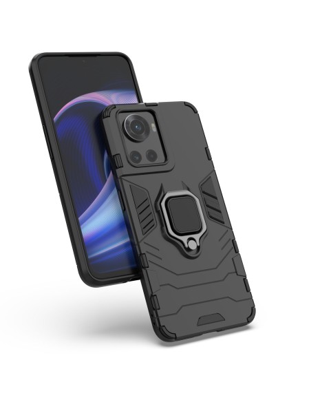 Ring Armor šarvuotas hibridinis korpuso dangtelis + magnetinis laikiklis OnePlus Ace juodas