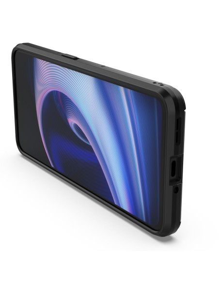 Ring Armor šarvuotas hibridinis korpuso dangtelis + magnetinis laikiklis OnePlus Ace juodas