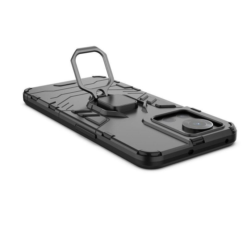 Ring Armor šarvuotas hibridinis korpuso dangtelis + magnetinis laikiklis OnePlus Ace juodas