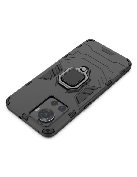 Ring Armor šarvuotas hibridinis korpuso dangtelis + magnetinis laikiklis OnePlus Ace juodas