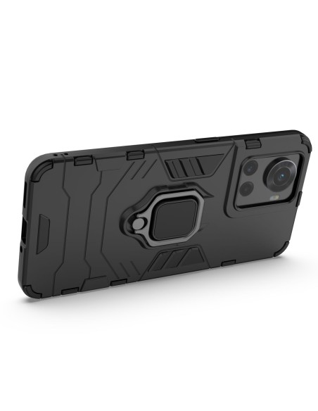 Ring Armor šarvuotas hibridinis korpuso dangtelis + magnetinis laikiklis OnePlus Ace juodas