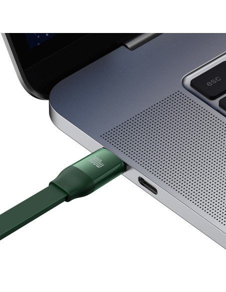 Ištraukiamas kabelis 3in1 USB-C microUSB + iPhone Lightning + USB-C 3.5A 1.1m žalias Ištraukiamas kabelis 3in1 USB-C microUSB + iPhone Lightning + USB-C 3.5A 1.1m žalias
