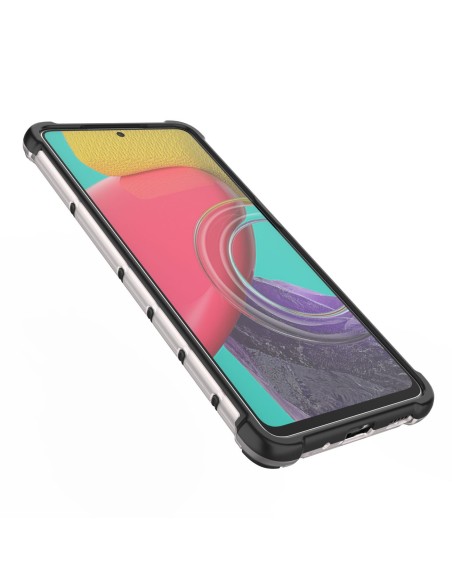 Korinis šarvuotas dėklas su gelio rėmeliu, skirtas Samsung Galaxy M53 5G juodas