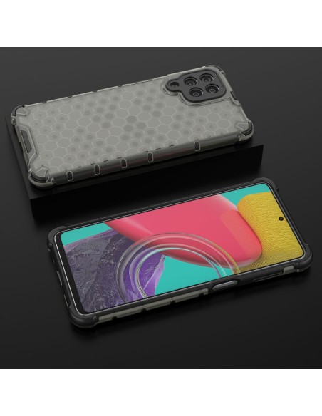 Korinis šarvuotas dėklas su gelio rėmeliu, skirtas Samsung Galaxy M53 5G juodas