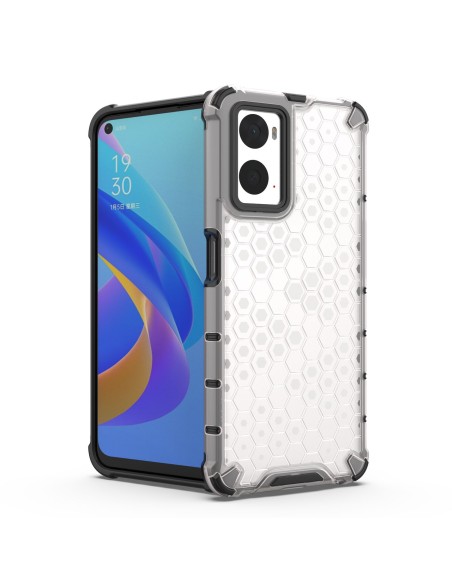 Korinis šarvuotas dėklas su gelio rėmeliu Oppo A76 / Oppo A36 / Realme 9i juodas Korinis šarvuotas dėklas su gelio rėmeliu Oppo A76 / Oppo A36 / Realme 9i juodas