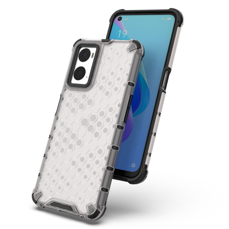 Korinis šarvuotas dėklas su gelio rėmeliu Oppo A76 / Oppo A36 / Realme 9i juodas
