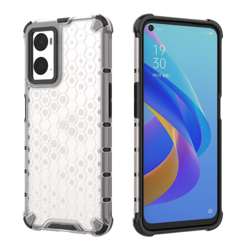 Korinis šarvuotas dėklas su gelio rėmeliu Oppo A76 / Oppo A36 / Realme 9i juodas