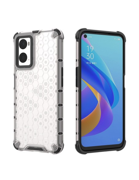 Korinis šarvuotas dėklas su gelio rėmeliu Oppo A76 / Oppo A36 / Realme 9i juodas Korinis šarvuotas dėklas su gelio rėmeliu Oppo A76 / Oppo A36 / Realme 9i juodas