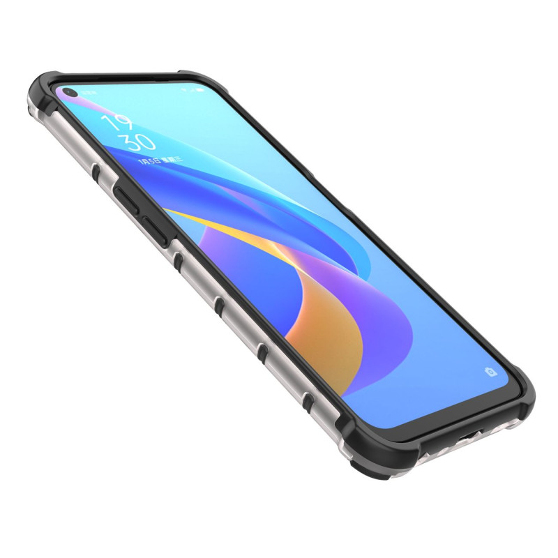Korinis šarvuotas dėklas su gelio rėmeliu Oppo A76 / Oppo A36 / Realme 9i juodas