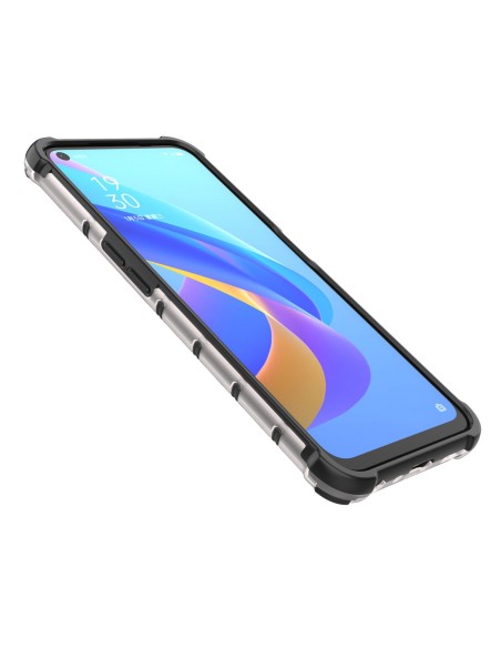 Korinis šarvuotas dėklas su gelio rėmeliu Oppo A76 / Oppo A36 / Realme 9i juodas Korinis šarvuotas dėklas su gelio rėmeliu Oppo A76 / Oppo A36 / Realme 9i juodas